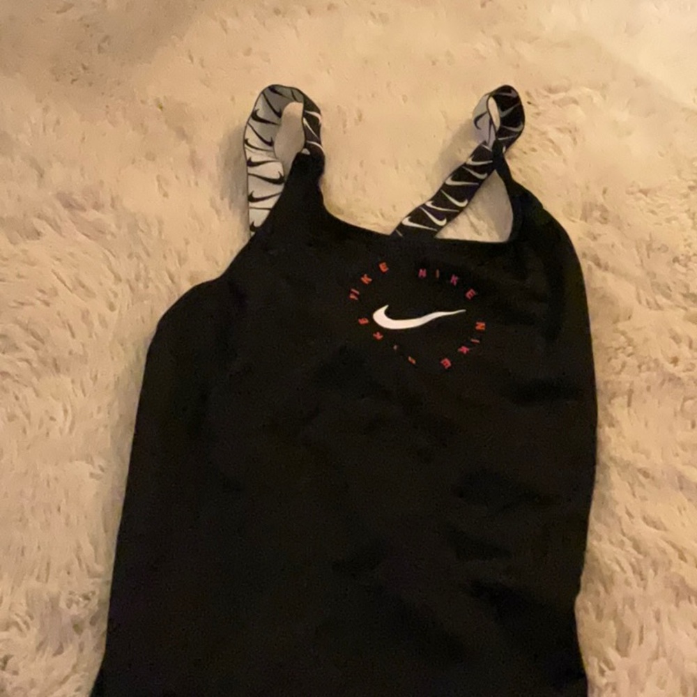 Nike Black Tank with Patterned Straps